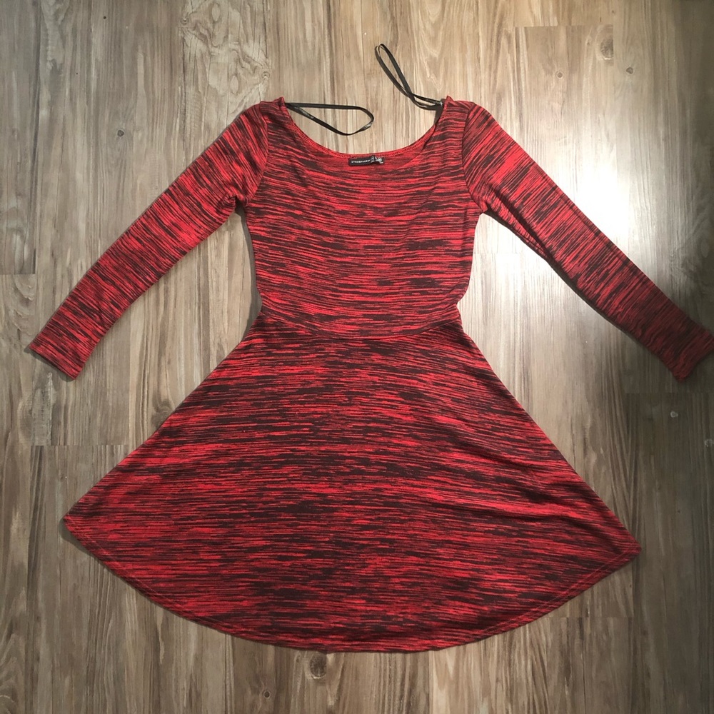 Wide Neck Swing Mini Dress